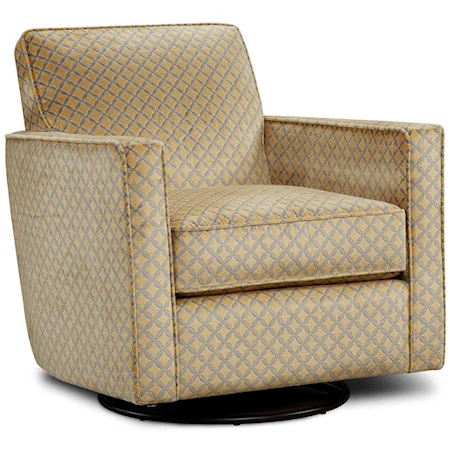 Contemporary Swivel Glider with Track Arms